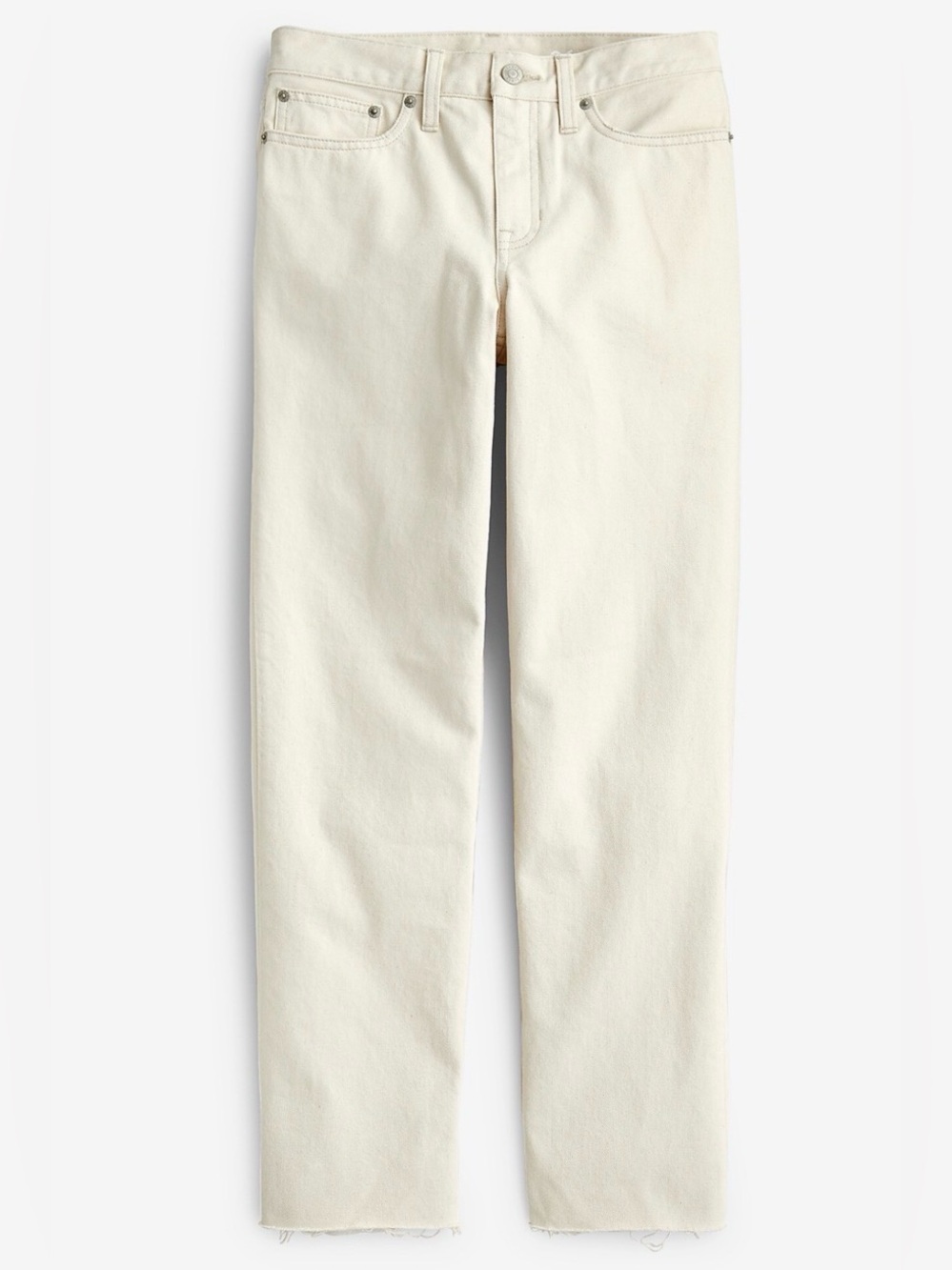 J. Crew Mid-rise '90s classic straight-fit jean in ecru